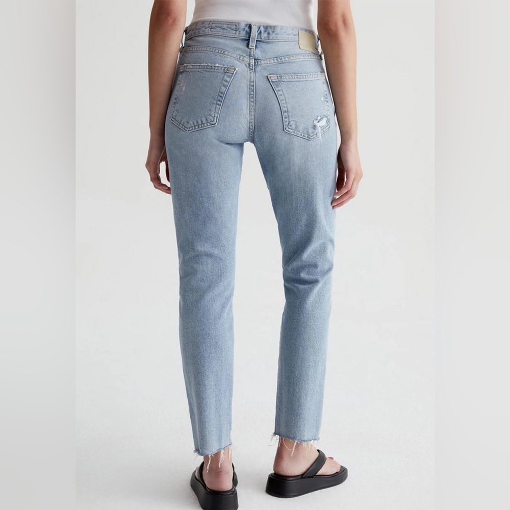 Ag Adriano Goldschmied Ex Boyfriend Slouchy Slim Distressed Jean Size 25